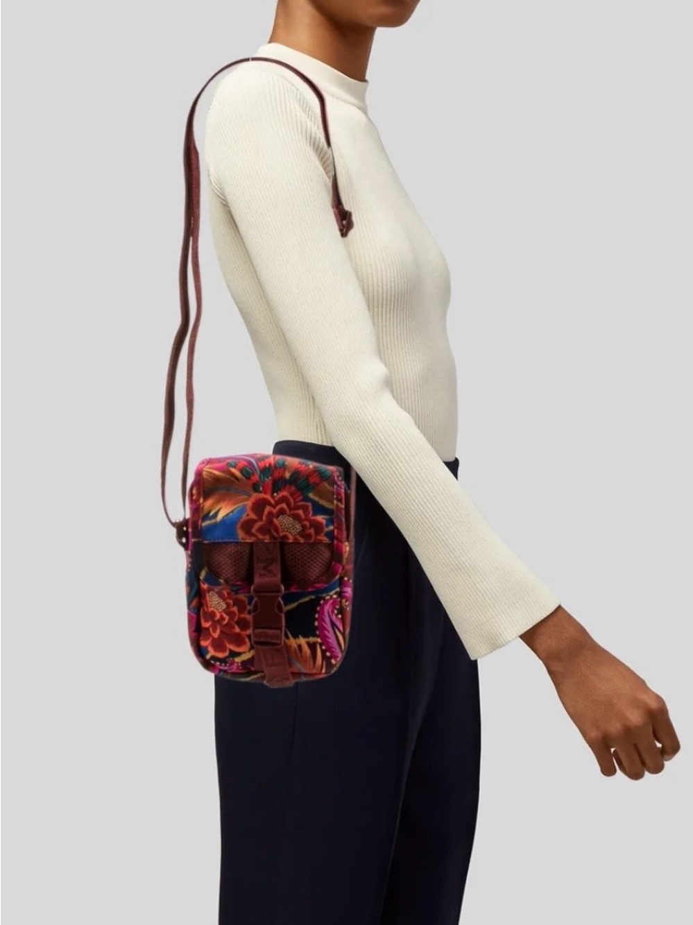 Farm Rio Floral Embroidered Crossbody Bag - Multicolor